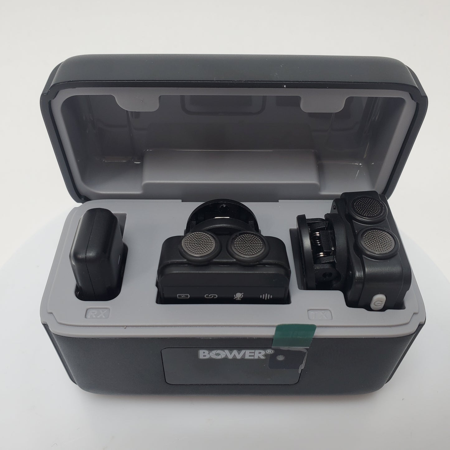 New Bower Dual Pro Microphones Wireless Lavalier Microphone System WALAPMIC2P