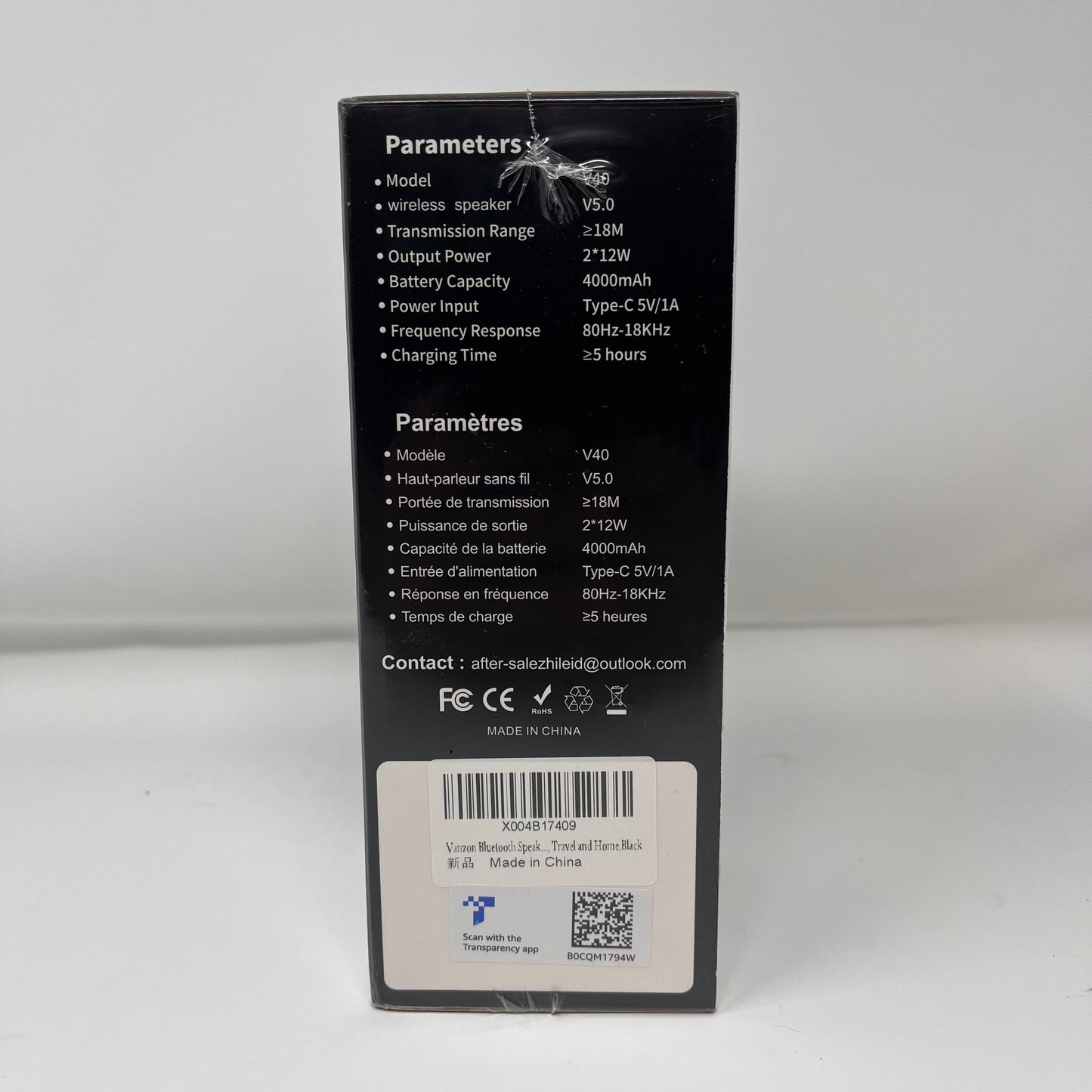 New Vanzon IPX7 Bluetooth Speaker Black V40