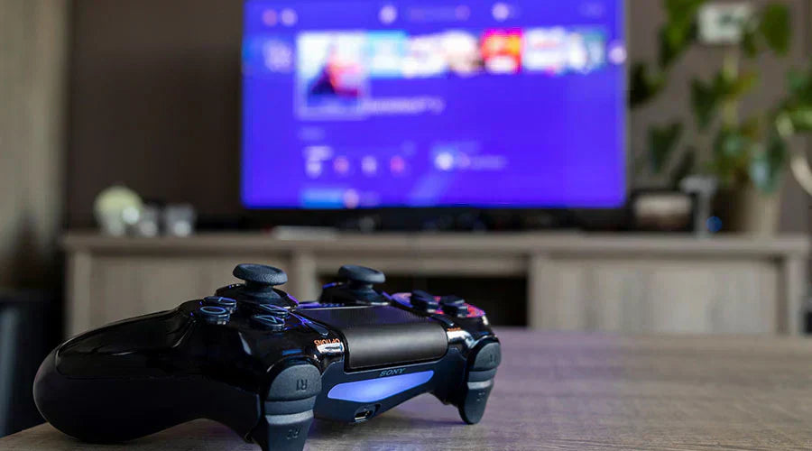 Video game consoles displayed in store at PayMore Alafaya