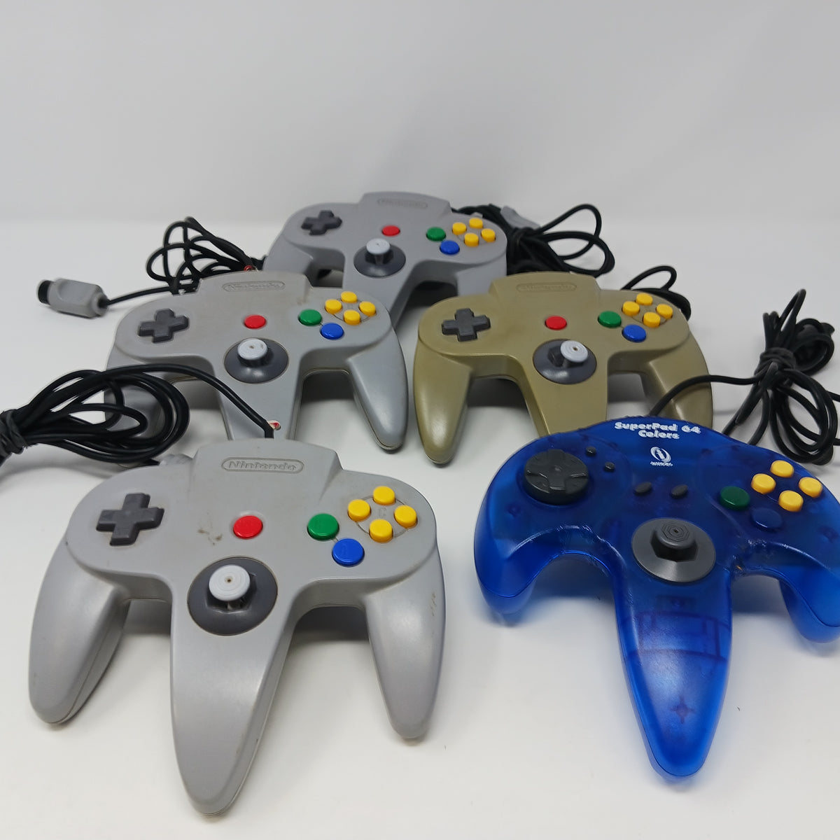 Broken Lot of 4 Official OEM Nintendo 64 (N64) Controllers NUS-005 – F ...