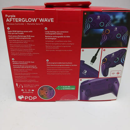 New PDP Afterglow Wave Black/Purple 500-252-WH For Switch
