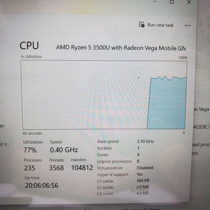 HP Pavilion 15Z-CW100 15.6" Ryzen 5 3500U 2.1GHz 14GB RAM 256GB SSD Radeon Vega 