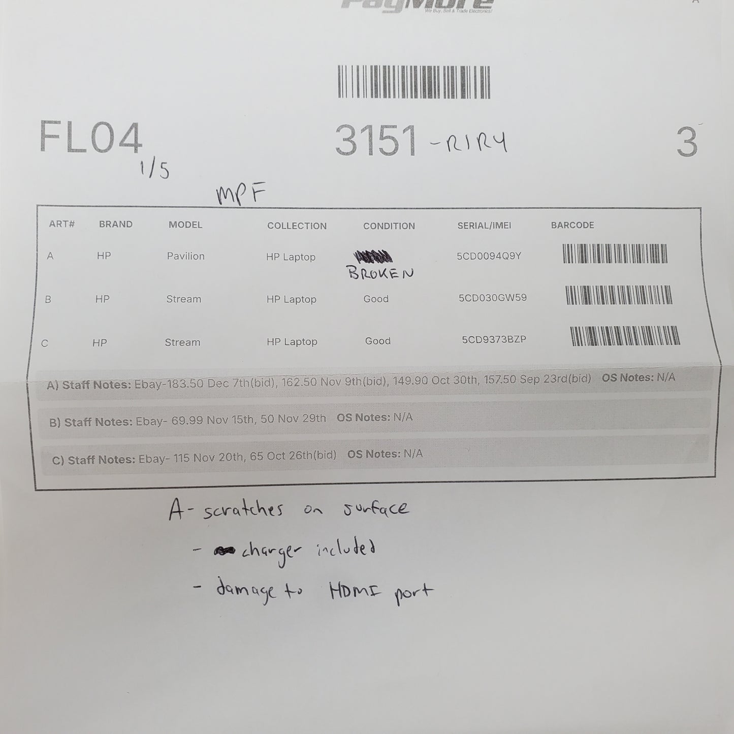 HP Pavilion 15Z-CW100 15.6" Ryzen 5 3500U 2.1GHz 14GB RAM 256GB SSD Radeon Vega 