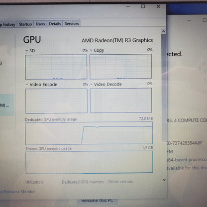 HP Stream 14-DS0040NR 14" AMD A4-9120e Radeon R3.4 1.5GHz 4GB RAM 32GB SSD AMD Radeon R3 Graphics 
