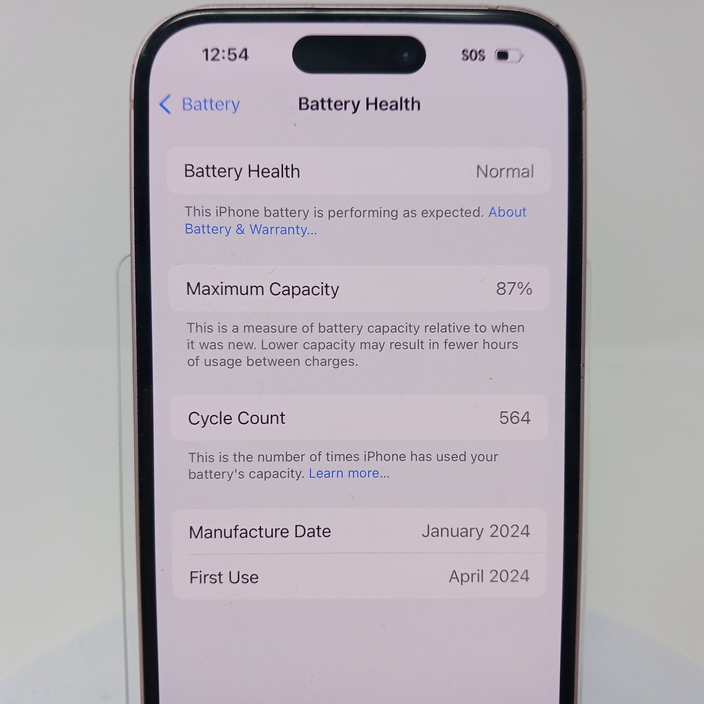 Factory Unlocked Apple iPhone 15 128GB Pink MTLW3LL/A