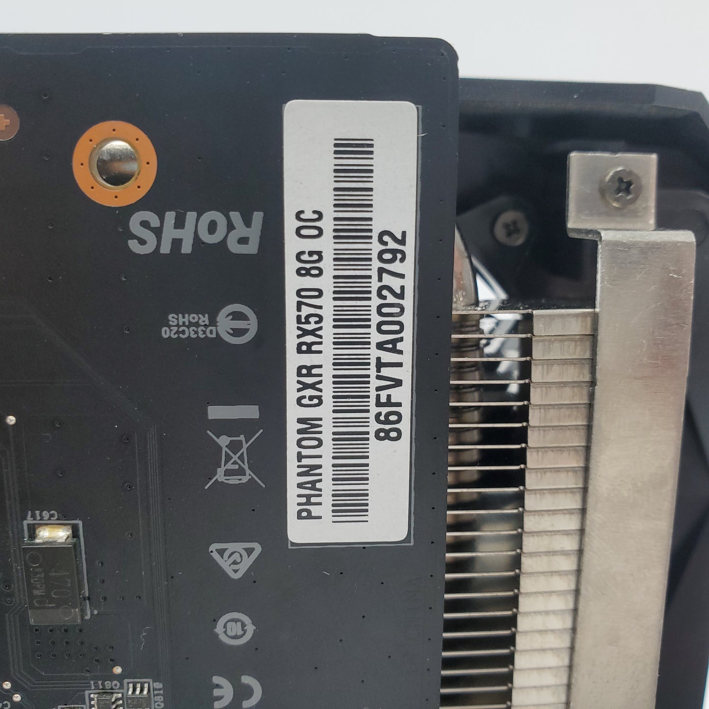 AsRock Phantom GXR RX570 8G OC 8GB GDDR5 Graphics Card 90-GA0F00-00UANF