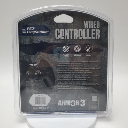 New Armor3 PS2 Wired Controller Black M07358-BK