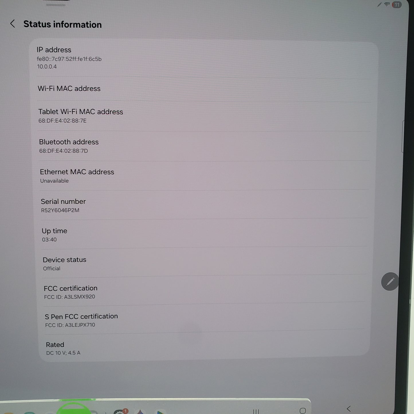 WiFi Only Samsung Galaxy Tab S10 Ultra 14.6" 256GB MoonStone Gray SM-X920