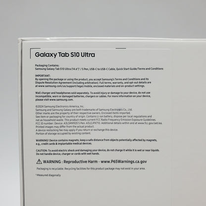 WiFi Only Samsung Galaxy Tab S10 Ultra 14.6" 256GB MoonStone Gray SM-X920