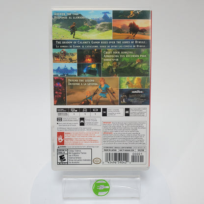 Zelda Breath of the Wild (Nintendo Switch, 2017) with Switch Carrying Case