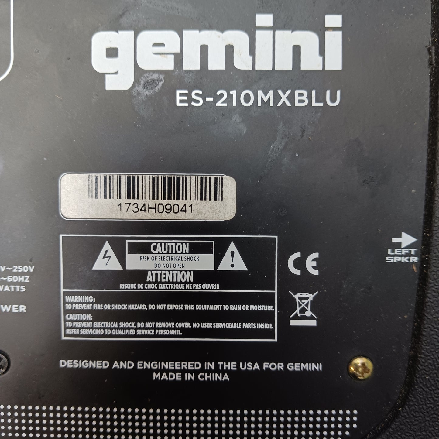 Gemini E5-210MXBLU Portable PA system