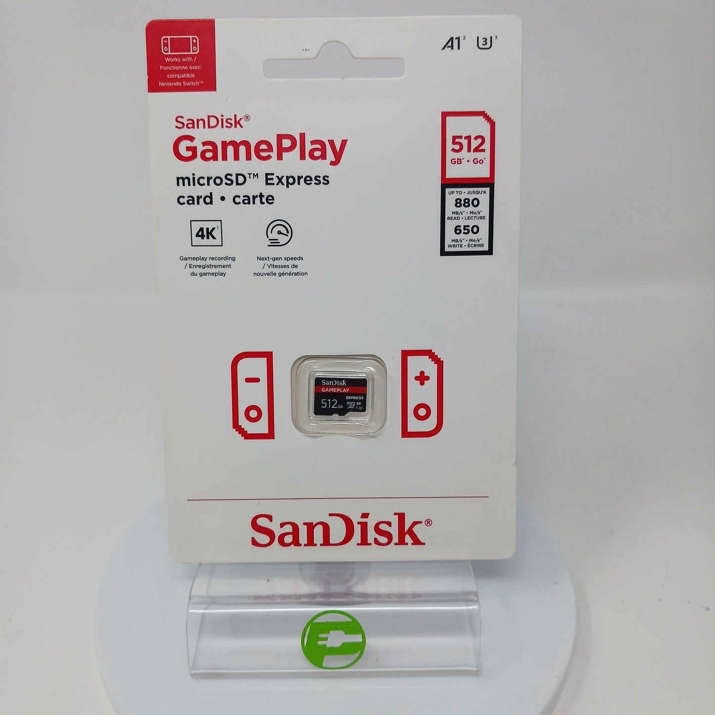New SanDisk Gameplay MicroSD Express 512GB Memory Card SDSQXFN-512G-AW6GN