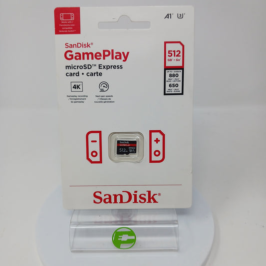 New SanDisk Gameplay MicroSD Express 512GB Memory Card SDSQXFN-512G-AW6GN