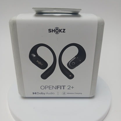 New Shokz OpenFit 2+ T921 Open-Ear True Wireless Bluetooth Earbuds Black