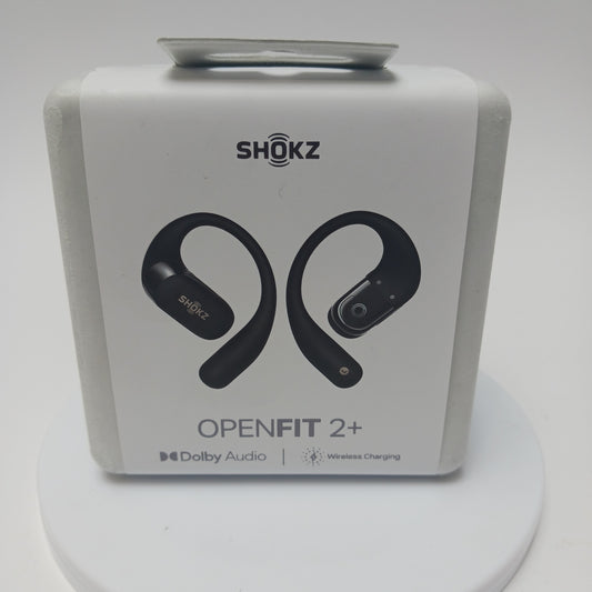 New Shokz OpenFit 2+ T921 Open-Ear True Wireless Bluetooth Earbuds Black