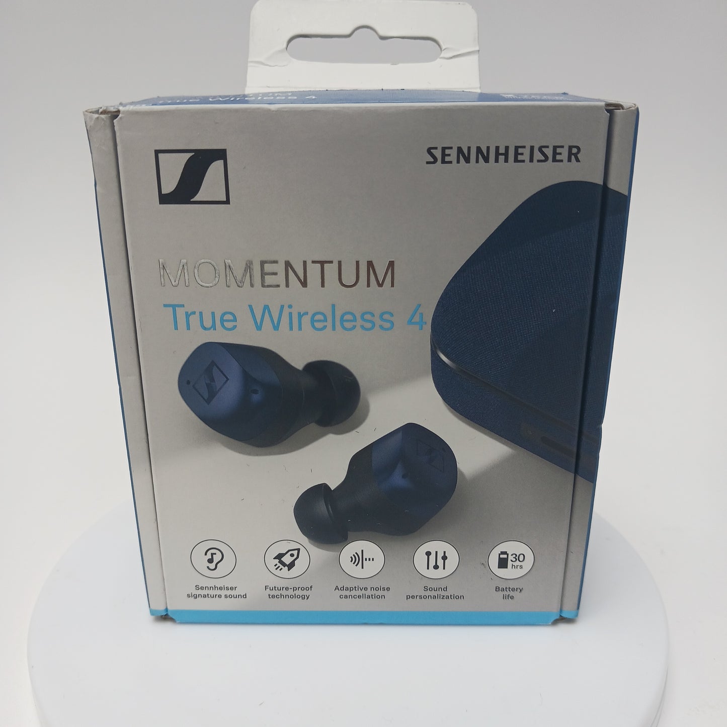 New Momentum True Wireless 4 Noise Cancelling Wireless Earbuds Denim MTW4