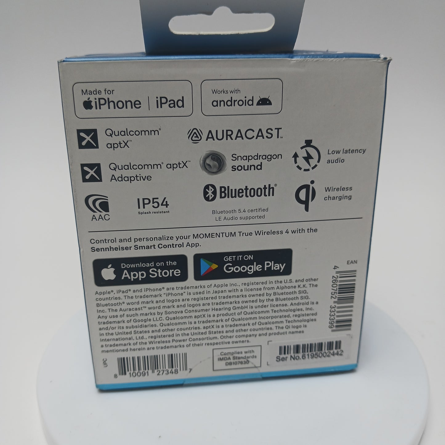 New Momentum True Wireless 4 Noise Cancelling Wireless Earbuds Denim MTW4