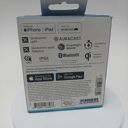 New Momentum True Wireless 4 Noise Cancelling Wireless Earbuds Denim MTW4