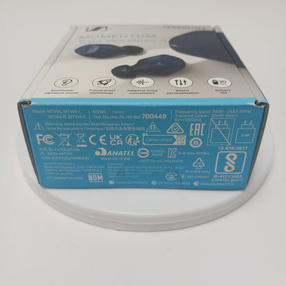 New Momentum True Wireless 4 Noise Cancelling Wireless Earbuds Denim MTW4