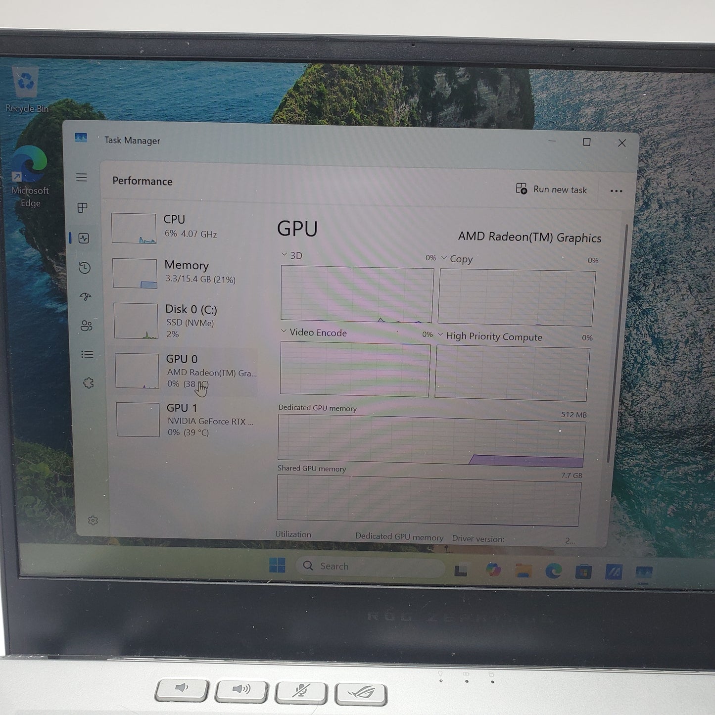 Asus ROG GA401IV 14" Ryzen 9 4900HS 3.0GHz 16GB RAM 1TB SSD GeForce RTX 2060 