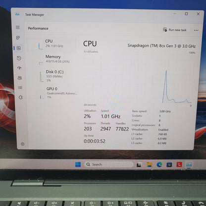 Lenovo ThinkPad X13S GEN 1 13.3" 8cx Gen 3 3.0GHz 16GB RAM 512GB SSD Qualcomm Adreno 8cx Gen 3