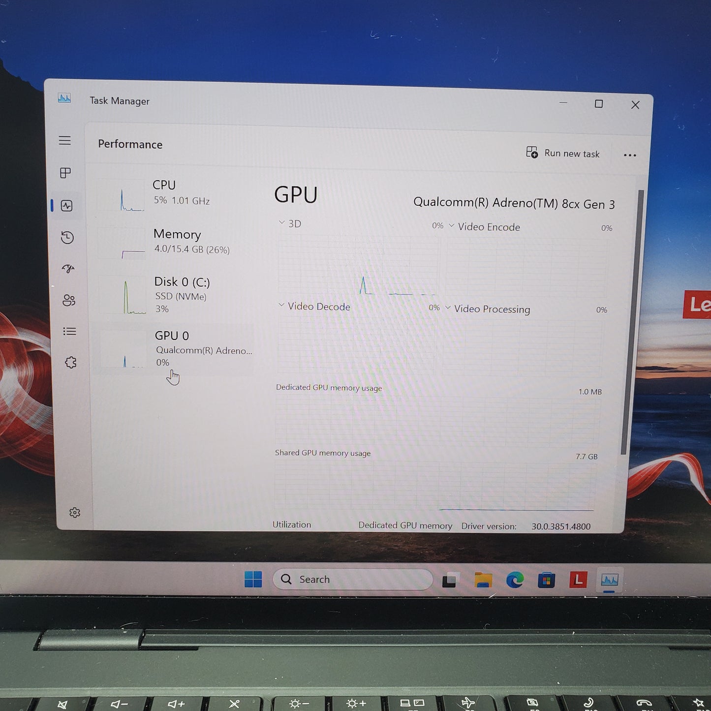 Lenovo ThinkPad X13S GEN 1 13.3" 8cx Gen 3 3.0GHz 16GB RAM 512GB SSD Qualcomm Adreno 8cx Gen 3