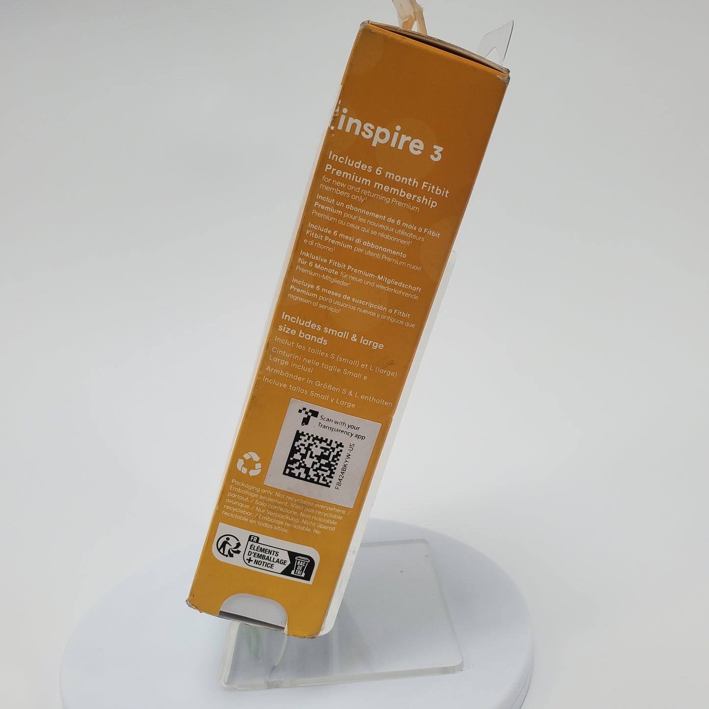 New Fitbit Inspire 3 Activity Tracker Smartwatch Morning Glow FB424