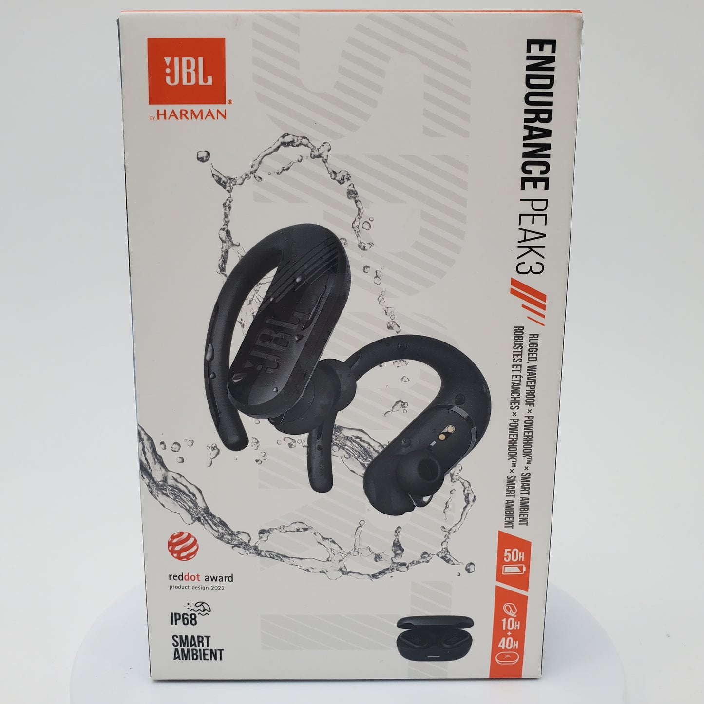 New JBL Endurance Peak 3 Wireless Bluetooth Earbuds Black JBLENDURPEAK3BL