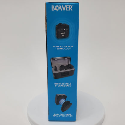 New Bower Dual Pro Microphones Wireless Lavalier Microphone System WALAPMIC2P