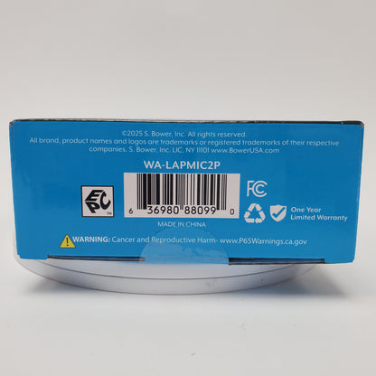 New Bower Dual Pro Microphones Wireless Lavalier Microphone System WALAPMIC2P