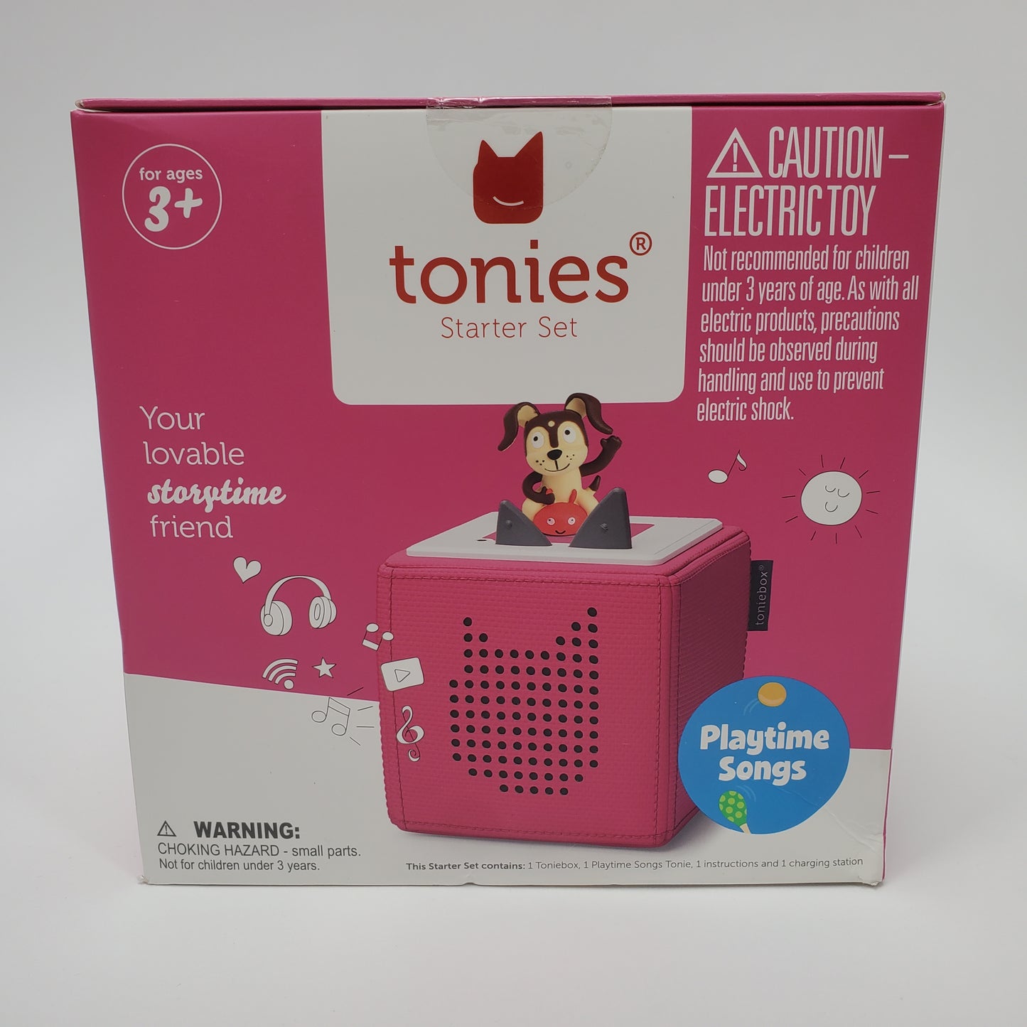 New Tonies Toniebox Audio Player Starter Set with Playtime Puppy Pink