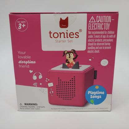 New Tonies Toniebox Audio Player Starter Set with Playtime Puppy Pink
