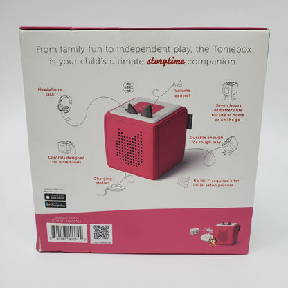New Tonies Toniebox Audio Player Starter Set with Playtime Puppy Pink