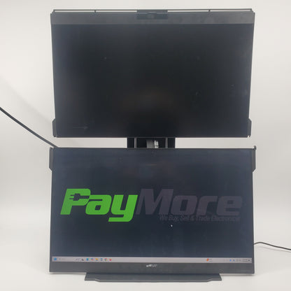 Broken Mobile Pixels Geminos X Dual 24" Stacked Desktop Monitor System (Two Displays) /Broken Hinge