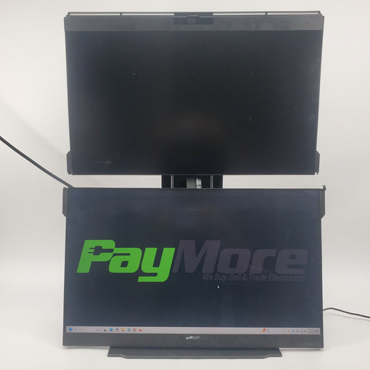 Broken Mobile Pixels Geminos X Dual 24" Stacked Desktop Monitor System (Two Displays) /Broken Hinge