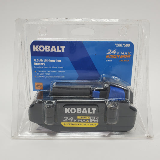 New Kobalt 2887500 4.0 Ah Lithium-Ion Battery KXB 424-03