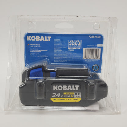 New Kobalt 2887500 4.0 Ah Lithium-Ion Battery KXB 424-03