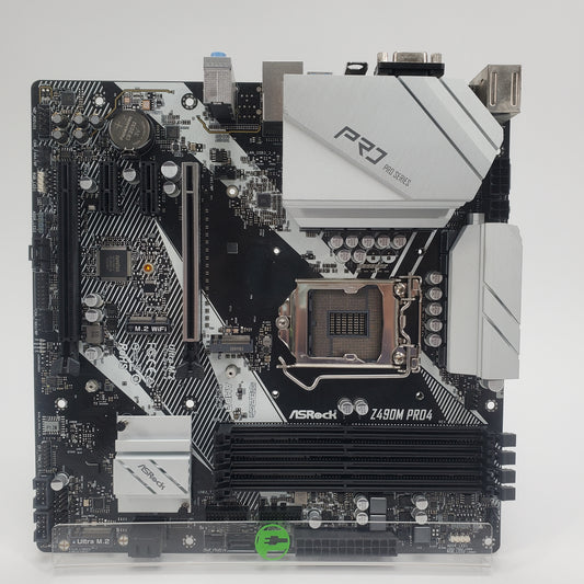 Broken AsRock Z490M Pro4 LGA 1200 mATX Intel DDR4 Motherboard (Read)