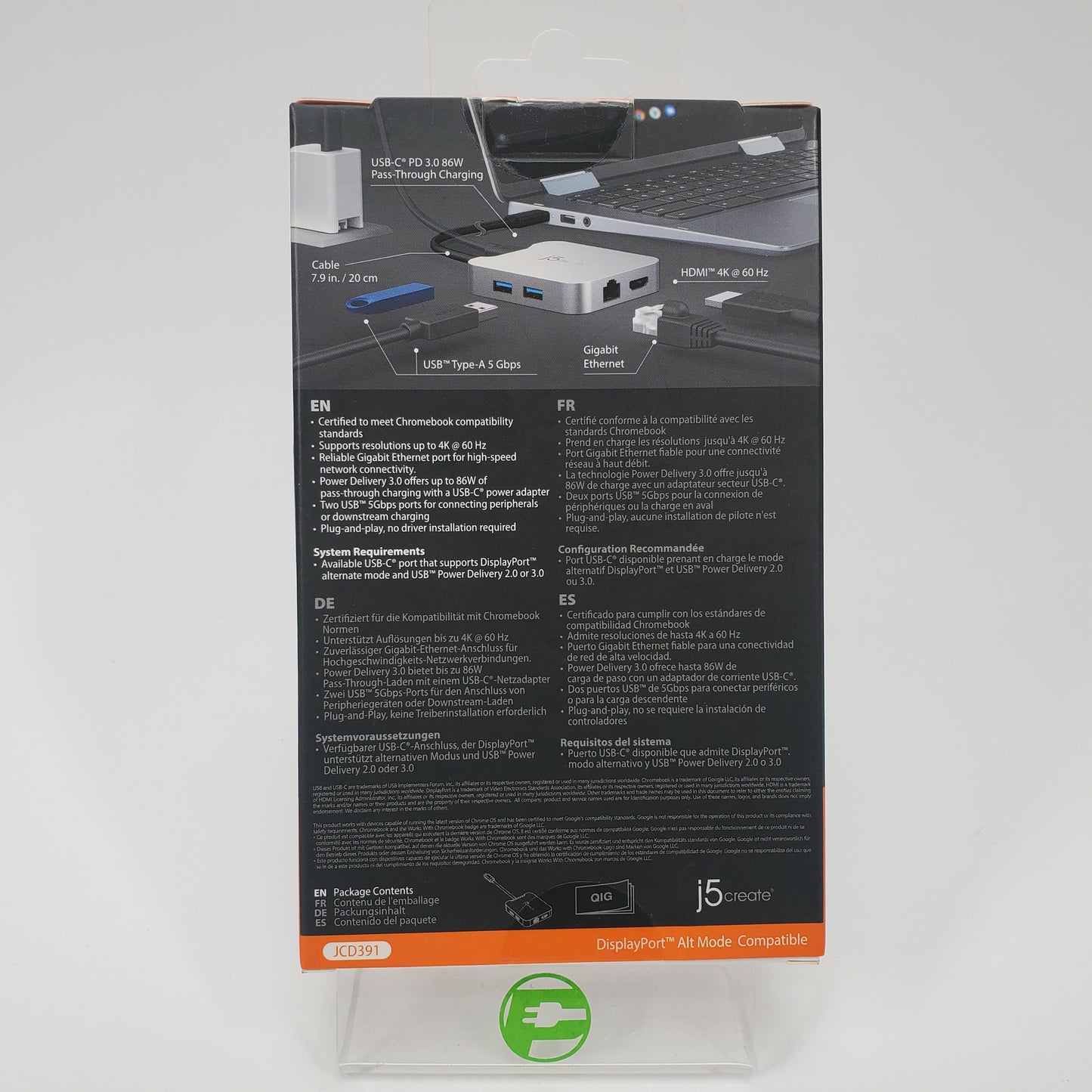 New J5Create 4K 60 Elite USB-C PD Multi-Port Adapter JCD391