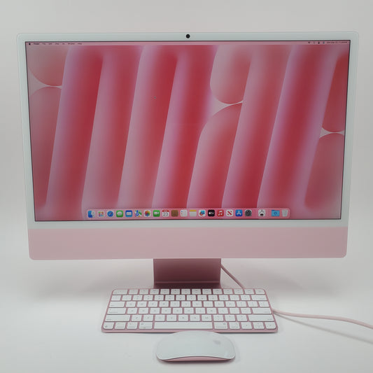 2024 Apple iMac 24" M4 8 Core 4.5GHz 16GB RAM 256GB SSD Pink MWUG3LL/A