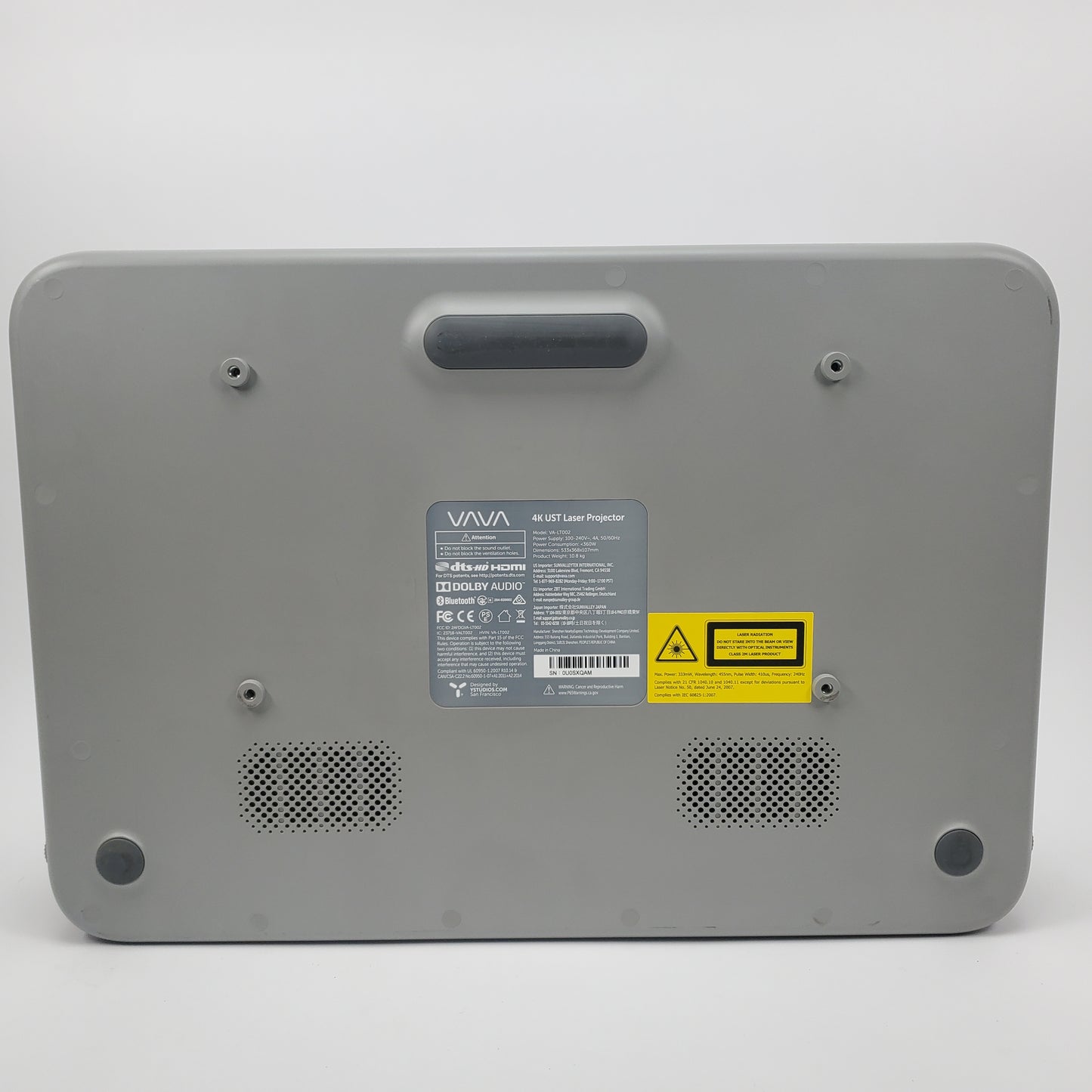 VAVA VA-LT002 4K UHD Ultra Short Throw Laser Projector 1800 ANSI Lumens HDR10