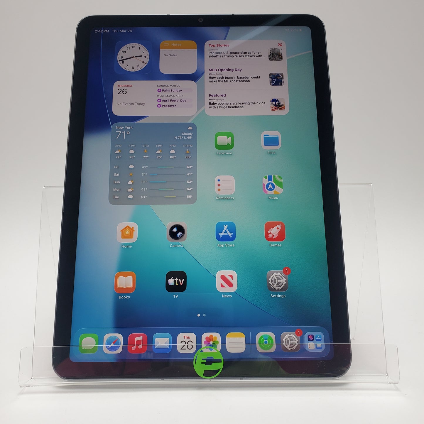 Unlocked Apple iPad Air 5th Gen 64GB Space Gray MM6R3LL/A