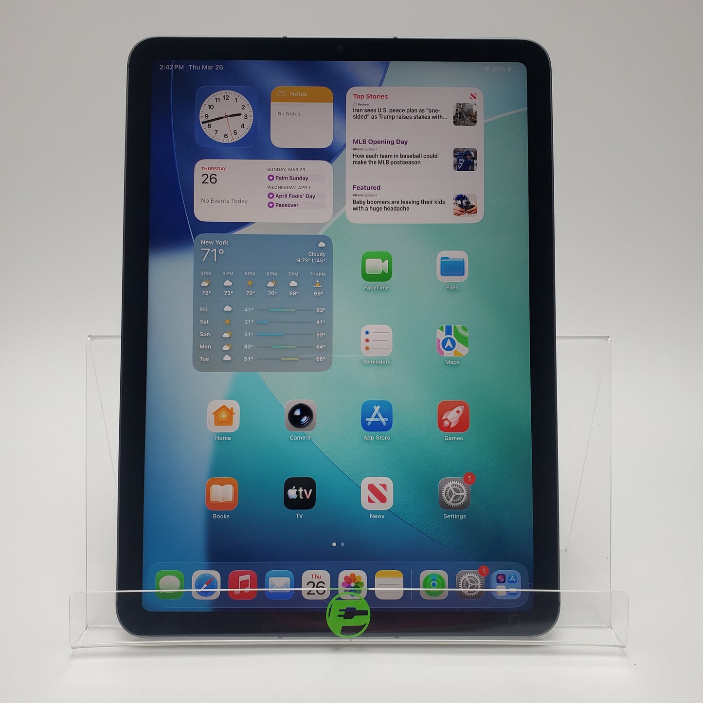 Unlocked Apple iPad Air 5th Gen 64GB Space Gray MM6R3LL/A