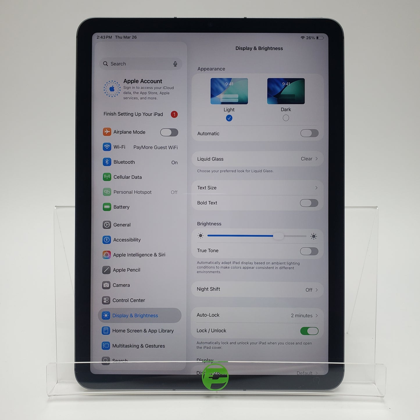 Unlocked Apple iPad Air 5th Gen 64GB Space Gray MM6R3LL/A