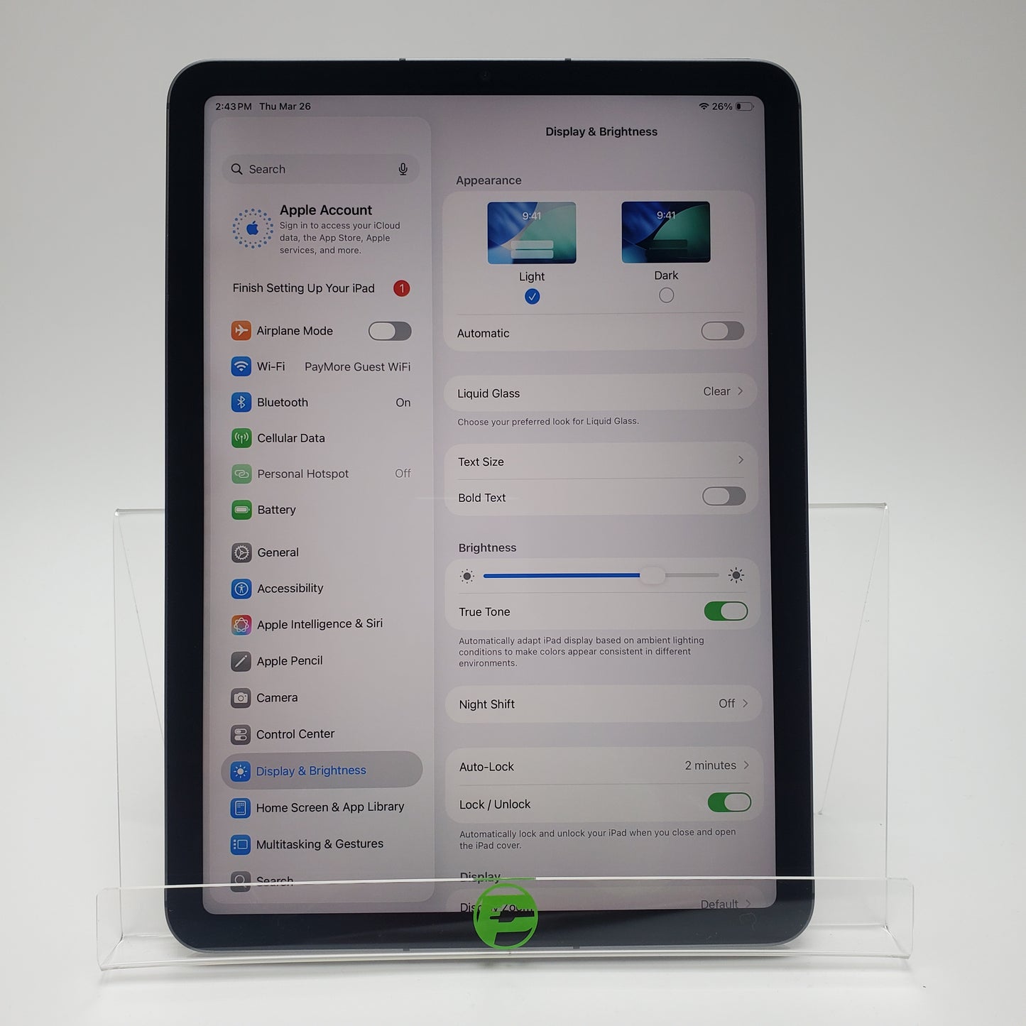 Unlocked Apple iPad Air 5th Gen 64GB Space Gray MM6R3LL/A