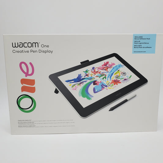 New Wacom One 13.3-Inch Creative Pen Display White DTC133W0A