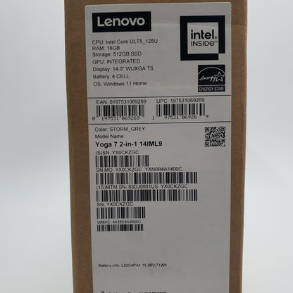 Lenovo Yoga 7 2-in-1 14" Intel Ultra 5 125U 1.3GHz 16GB RAM 512GB SSD
