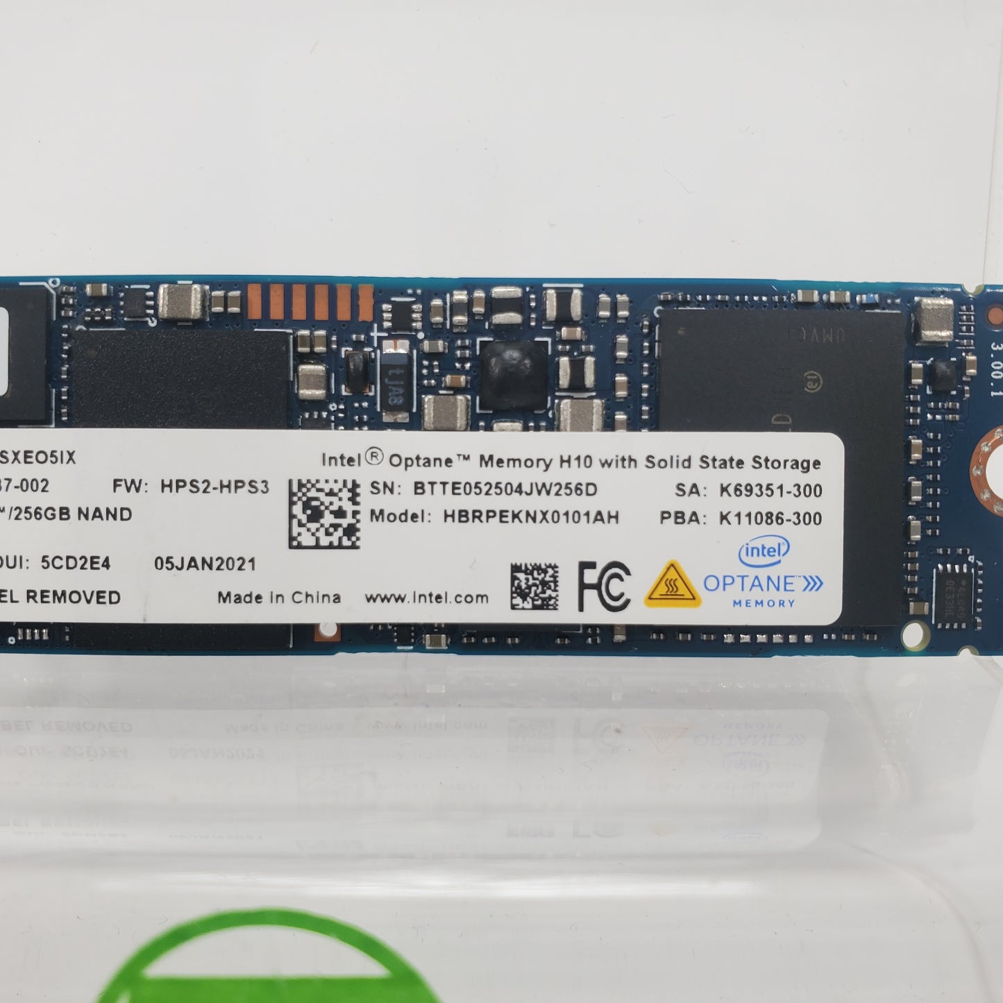 Intel 2280mm Optane H10 256GB M.2 NVMe Gen 3.0 x 4 SSD HBRPEKNX0101AH