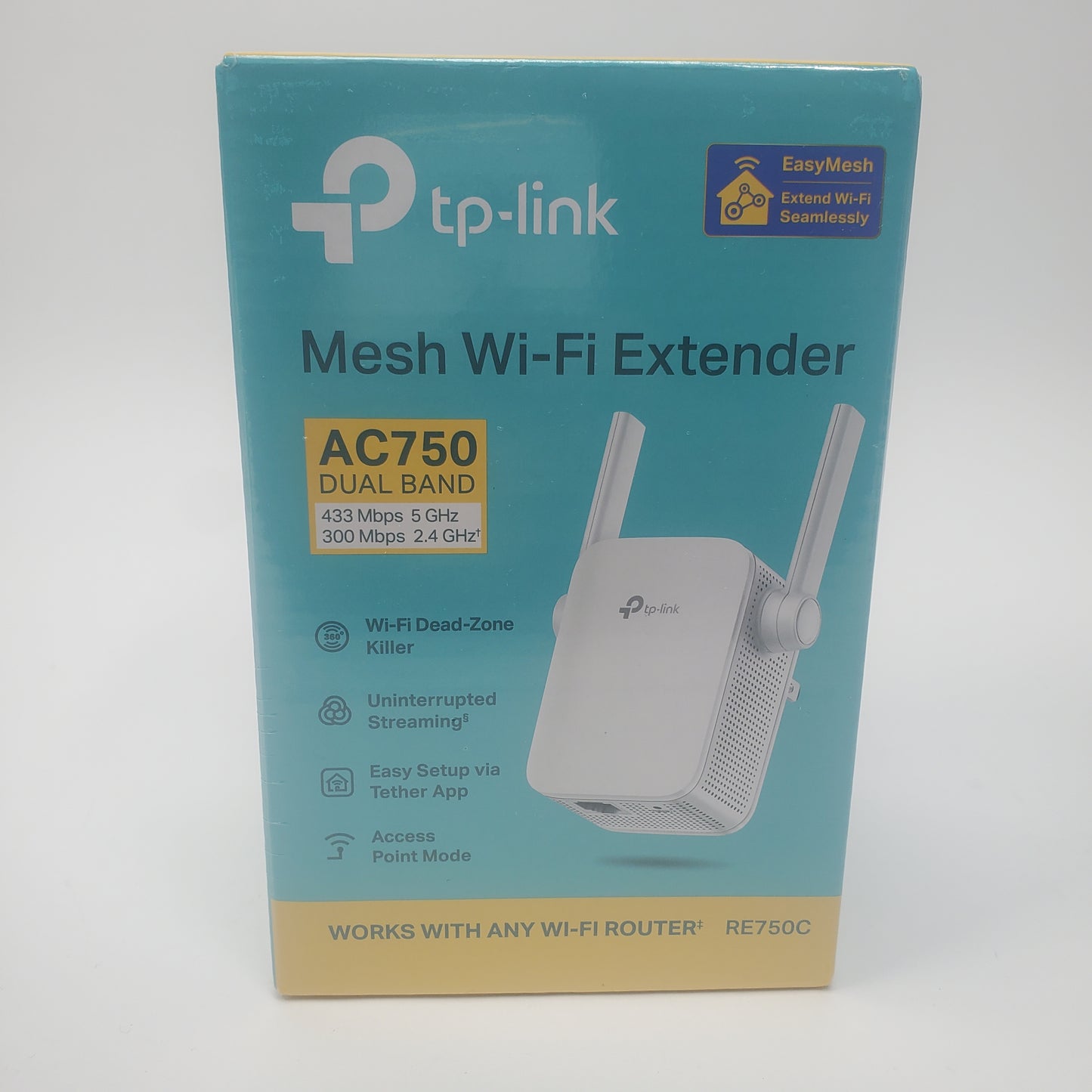 New TP-Link AC750  Dual Band Mesh WiFi Extender RE750C