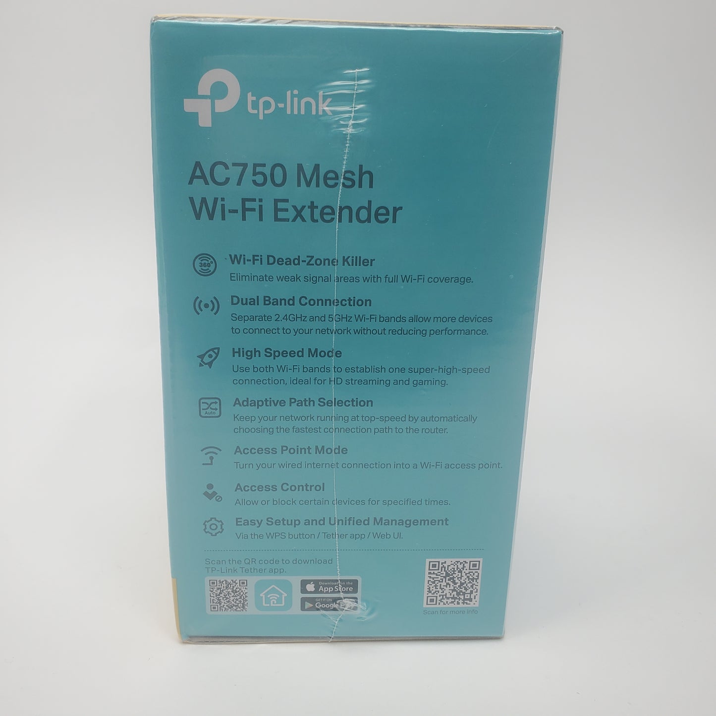 New TP-Link AC750  Dual Band Mesh WiFi Extender RE750C